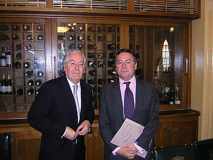David with the Governor of the Bank of England, Mervyn King