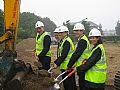 David with Robert Beckett and John Griffiths 'turning the sod' for new Beckett Investment office - Click here for larger image.