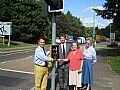 David with Cllr Farmer and local residents opening new crossing - Click here for larger image.